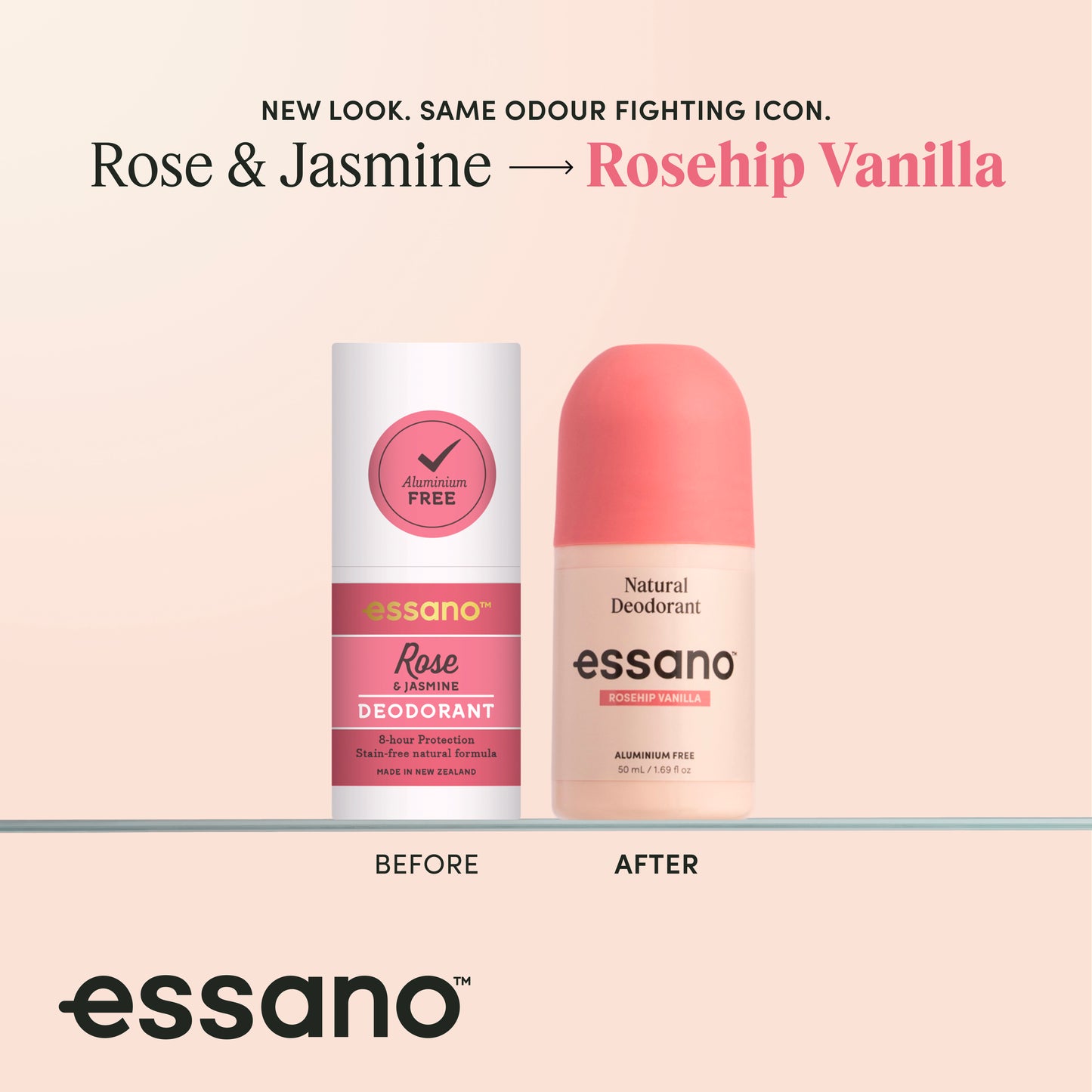 Rosehip Vanilla Natural Deodorant Roll On